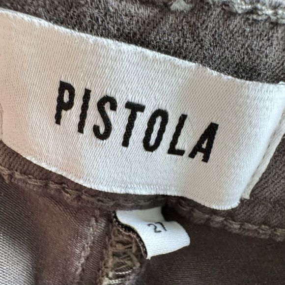 Pistola Button Fly Skinny Pants Gray Stretch Utility High Rise Sz 27 Casual Y2K - Picture 3 of 6